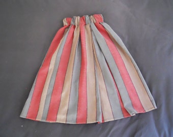 Navy and White Striped Skirt full pleated Katie skirt Custom