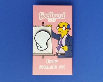 Simpsons Dignity Pin Soft Enamel Kirk Van Houten 90s TV Show Gifts