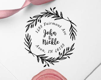Return Address Stamp, Custom Rubber Stamp, Refillable Self-Inking Stamp, Address Stamp, Personalized Address Stamp, Wedding Stamp, PS19