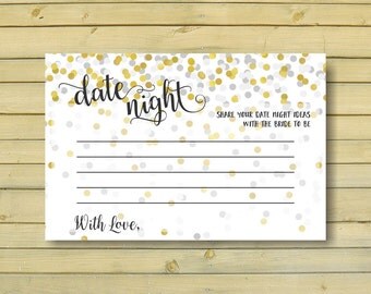 Date Night Cards Date Night Printable Nautical Wedding Favor