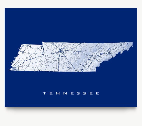 epayslip print tn Wall TN Tennessee Tennessee State Print Map Poster
