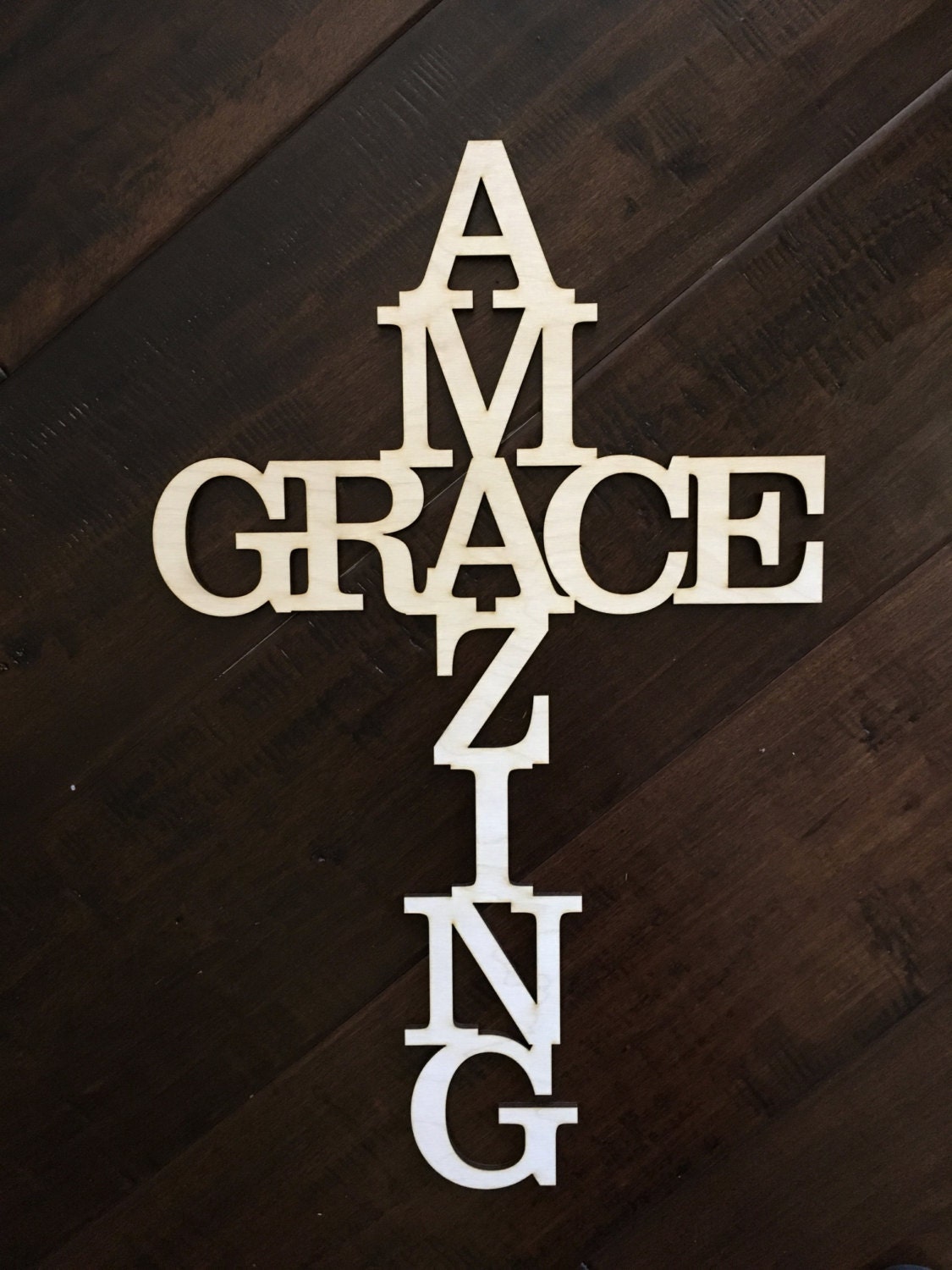 Amazing Grace Cross Wooden Cross