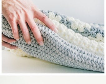 Baby Blanket, hand-woven, crochet, for newborns, baby shower gifts