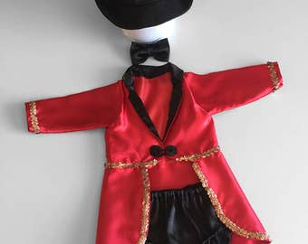 Baby Boy 1st Cake Smash Outfit, Baby Boy First Cake Smash Outfit, 1st Birthday Outfit Boy, Circus Ringmaster Boys Costume, Red and Black