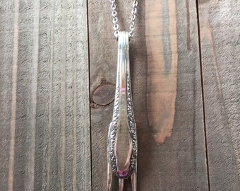 Silverware jewelry, fork pendant, fork necklace, spoon jewelry, unique gift, silverware pendant, fork jewellery