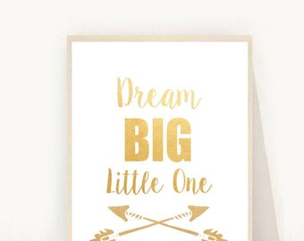 Items Similar To Personalized Dream Big Little One Wall Art Quote Print 