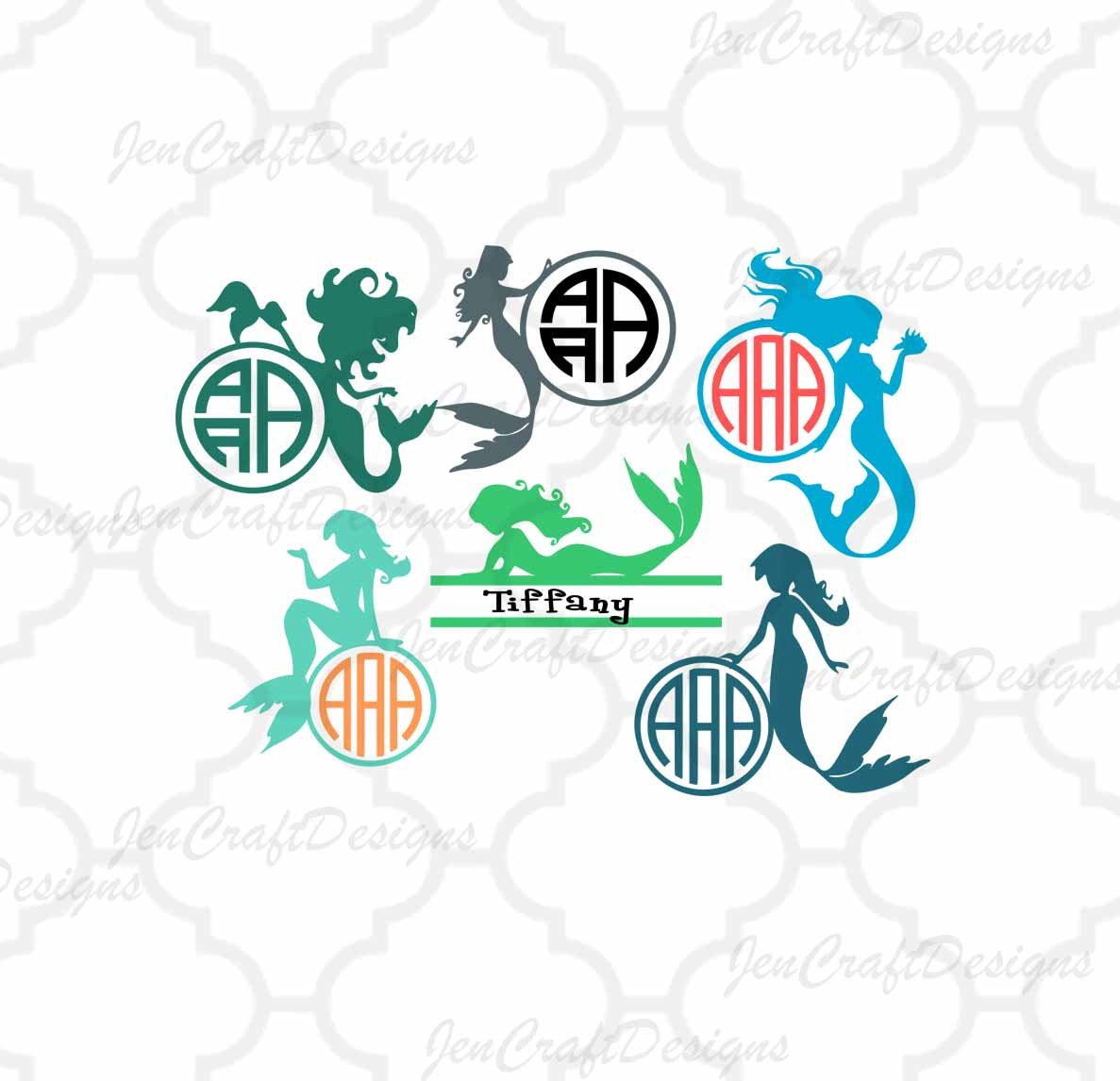 Download Mermaid Svg Mermaid Monogram Svg Mermaid Svg Files Split