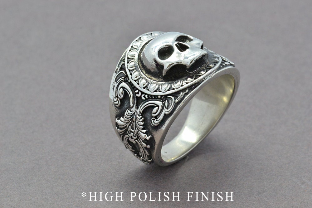 The Reaper Ring, Skull Ring, Sterling Silver Ring, Men's Skull Ring, Men's Statement Ring, Gothic Ring, Pirate Skull Ring, Statement Ring