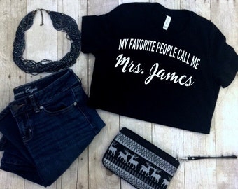 Personalized Teacher Shirt, Teacher Gift, Teacher Tee, Teacher T-Shirt, My Favorite People TShirt, Holiday Shirt, Teacher Appreciation Gift