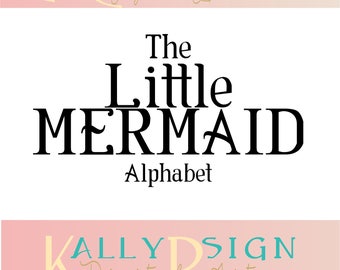 the little mermaid svg, svg fonts, disney svg, disney alphabet, disney monogram svg, disney princess svg, ariel svg, alphabet letters