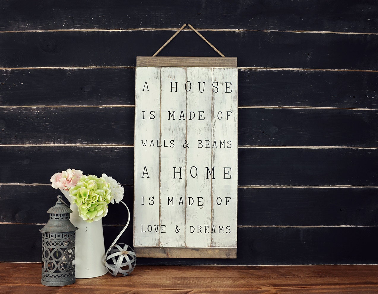 A House Is Made Of...Rustic Wall Hanging Rustic Home Decor