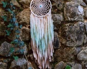 Turquoise Dream catcher, Dreamcatcher, House decor, Nursery decor, Bedroom decor, Mobile, Feathers, Beads, Bohemian, Boho, Wall hanging