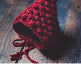 CROCHET PATTERN | The Jovie Pixie Bonnet | Pixie Hat | Baby Bonnet | Baby Hat | Baby Photography Prop