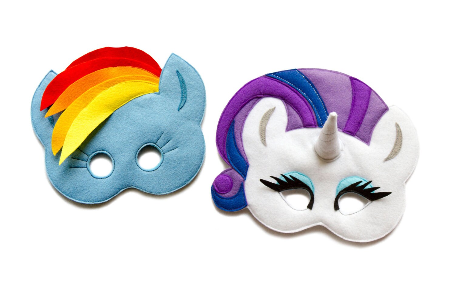 My Little Pony masks SET Kids Rarity mask Adult Rainbow Dash