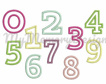 Numbers Applique Design , Applique Numbers Embroidery Design , Birthday Number Applique , Baby Embroidery Instant Download
