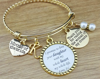 Gold Bangle Mother of the Bride Gift Mother of the Bride Bracelet Mother of the Bride Jewelry Mother of the Bride Gift From Groom