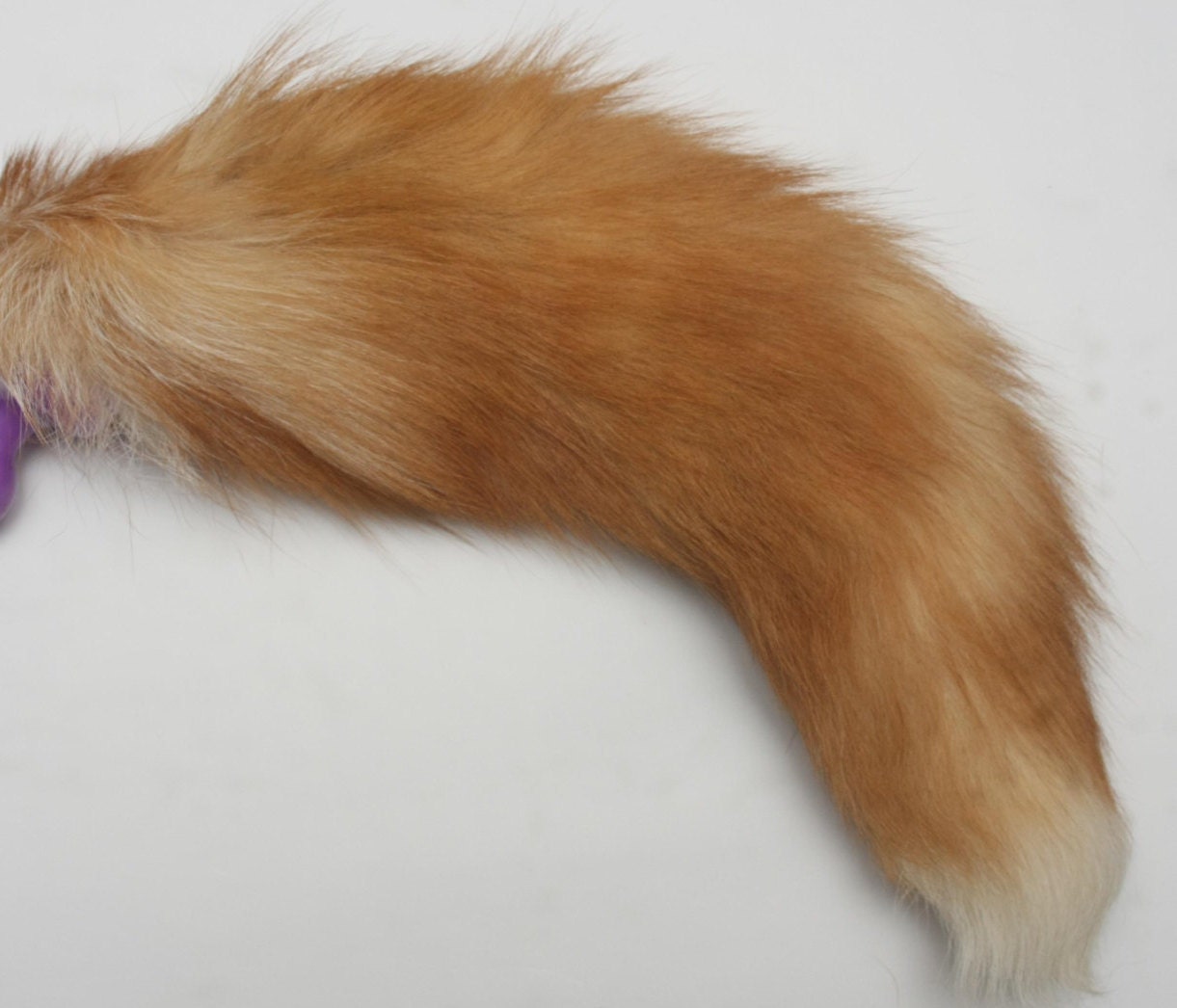 Red Tan Long Fluffy Soft Fur Fox Tail With Black Or By Kinkoology