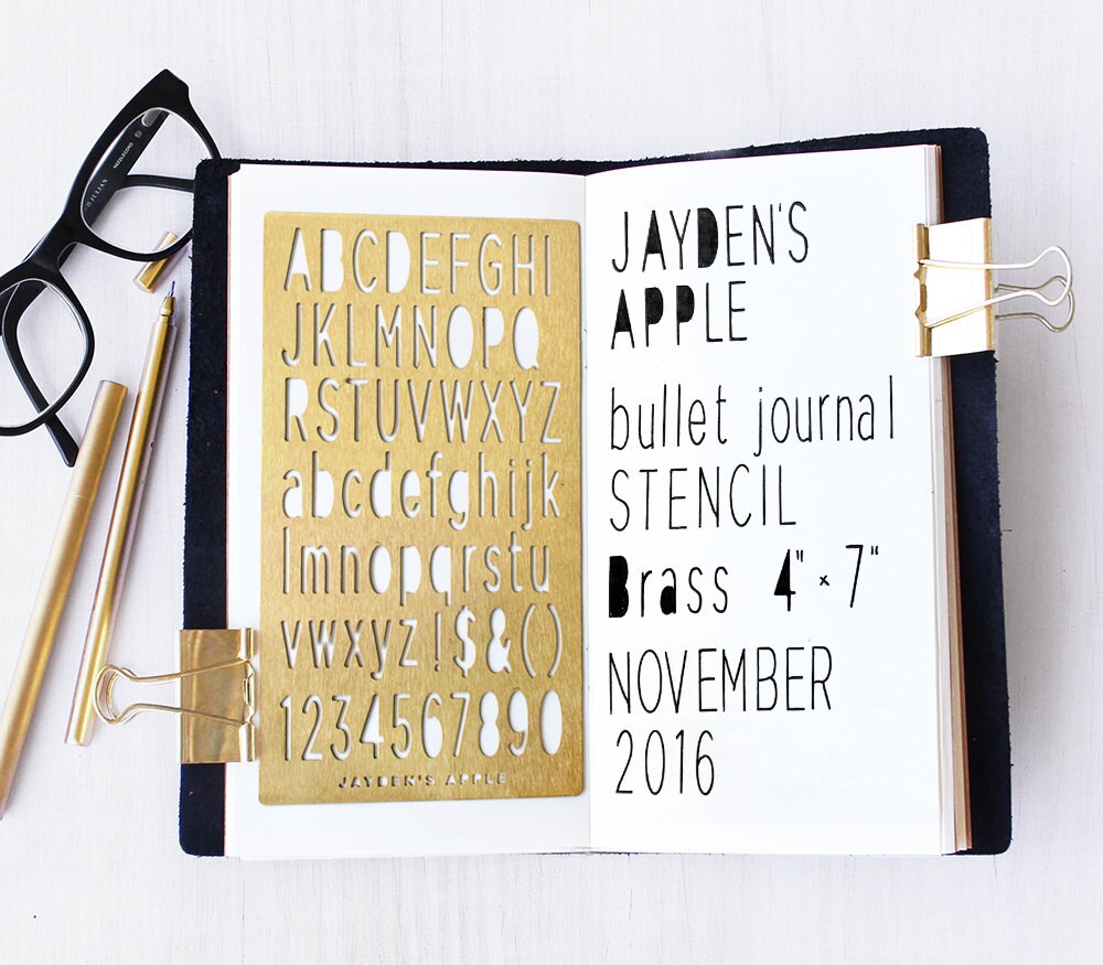 Bullet Journal Stencil Planner Stencil Sans Serif Alphabet