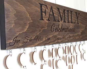 Family Celebrations Board, Family Birthdays Board, Anniversaries Board, Family Calendar, Birthday Gift, Anniversary Gift