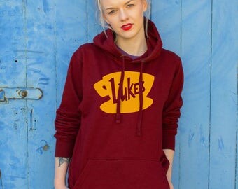Luke's Diner, Gilmore Girls Design | Burgundy Hoodie
