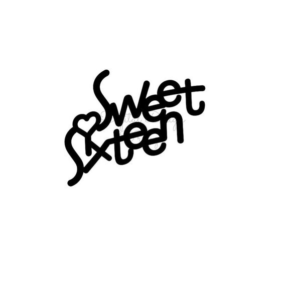 Sweet Sixteen SVG File Instant Download SVG Digital File