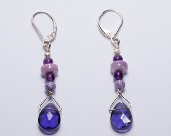 Purple Dangle Earrings
