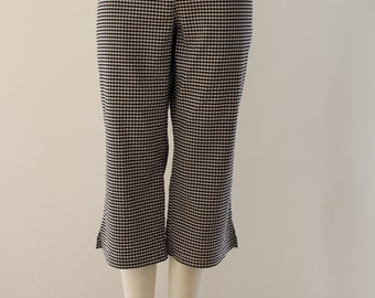 Slit Bottom Check Shorts (Black/White)