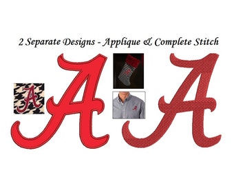 Alabama Applique Embroidery Design - 2 designs instant download