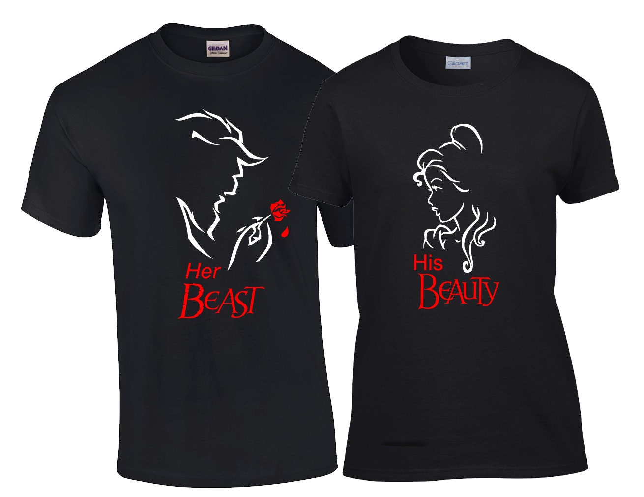 couple shirts beauty and beast