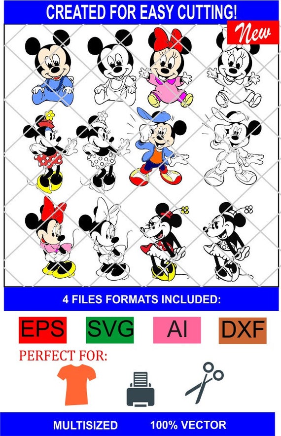 Mickey Vintage svg for Cricut or Silhhuette SVG EPS DXF
