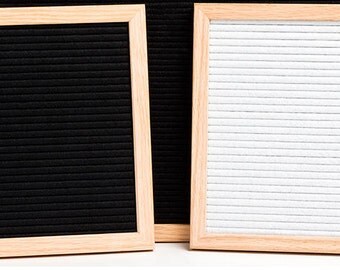 IN STOCK! ReadyWerks 2 Pack- 2 Felt Letter Boards "10 x 10" "Siblings Package" - Black Felt Board "10 x 10" & White Felt Board "10 x 10"