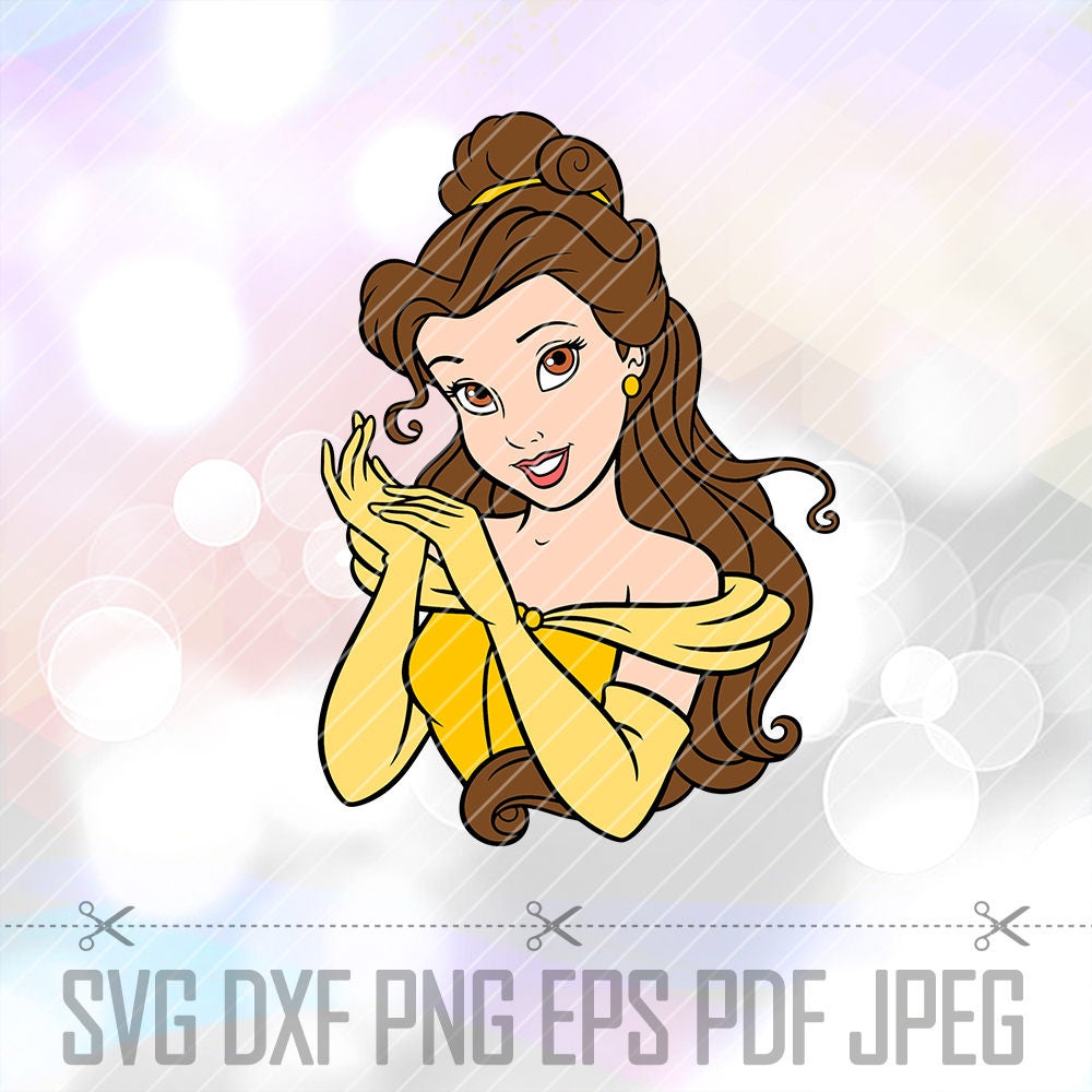 Download Beauty and the Beast Belle SVG DXF Layered Cut File Cricut ...
