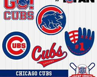 Chicago Cubs SVG, Chicago Baseball Clipart, Chicago Baseball DXF, Baseball Clipart, Chicago Cubs Baseball Clipart, Clipart SVG, mb-13