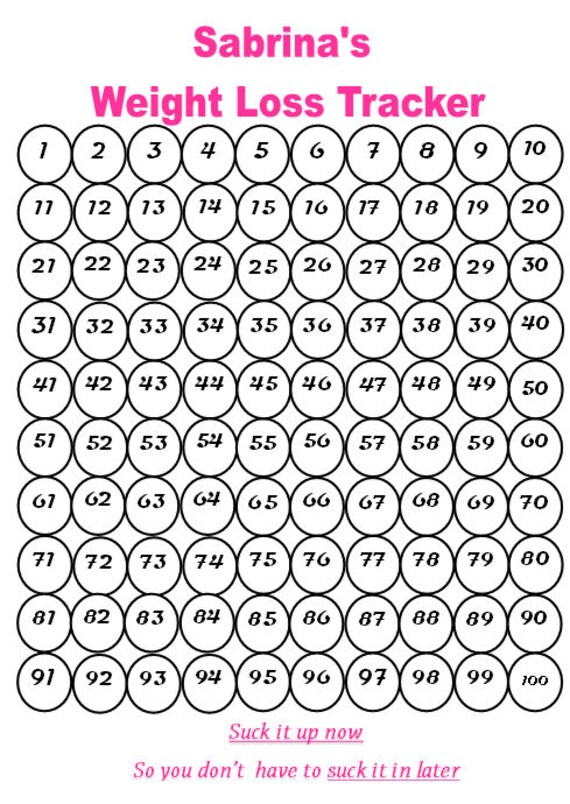 Weight Loss Tracker Printable Printable Templates