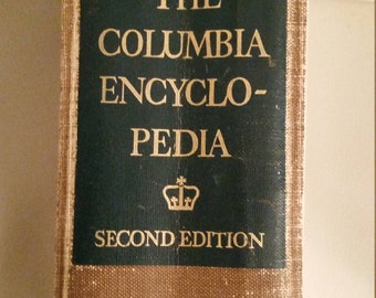 Vintage dictionary pages, The Columbia Encyclopedia 1950 for scrapbook projects, dictionary art, book art, retro art, Epherma, mixed media