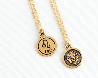 Leo Zodiac Necklace - Leo Pendant - Personalized Zodiac Necklace - Custom Zodiac Jewelry - Astrology Pendant - Gift For Daughter