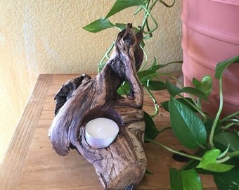 A Beautiful Piece of Mesquite Root Hard Wood Candle Holder Rustic Home Decor Desert Driftwood Wedding Decor unique Candle Holder Wood Art 13
