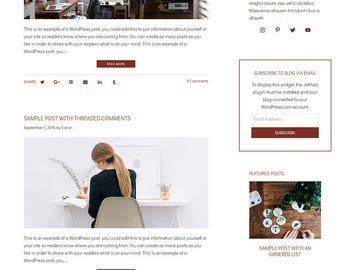 30% OFF SALE WordPress Blog Theme - Beauty WordPress Design - WordPress Theme - WordPress Blog Theme - WordPress Template - Evelyn II