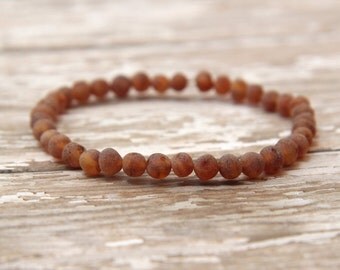 RAW Baltic Amber Bracelet - toddlers, kids, teens, adults, natural pain relief, unpolished amber bracelet, beaded bracelet