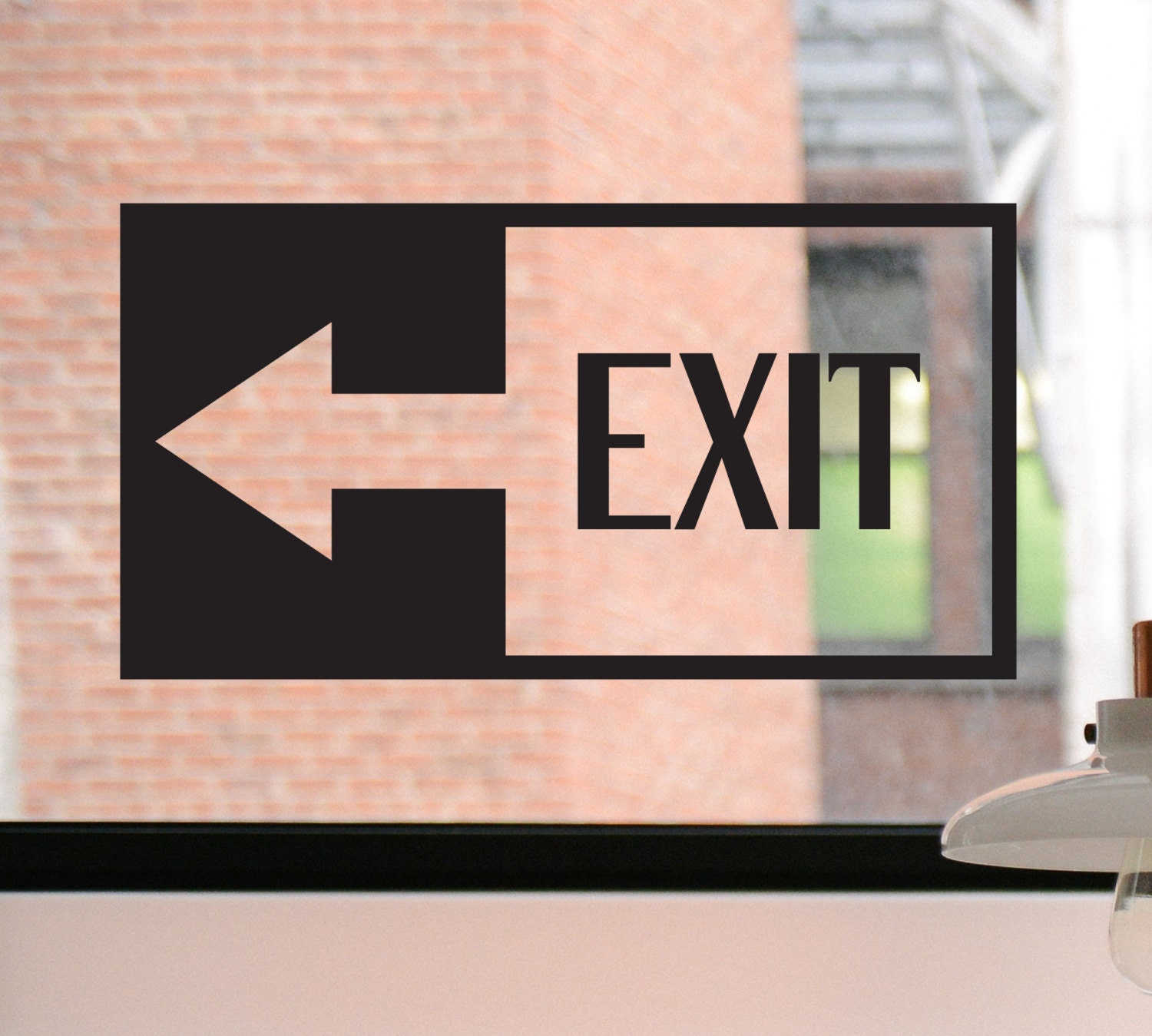 Exit Decal Exit Sign Door Decal Please Use Other Door Sign