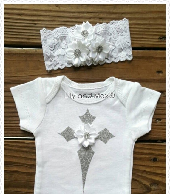 Christening onesie Christening outfit Baptism outfit