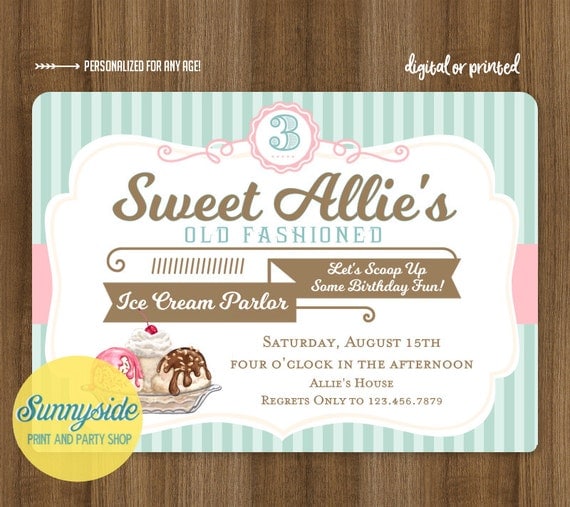 Old Fashioned Birthday Party Invitations 8