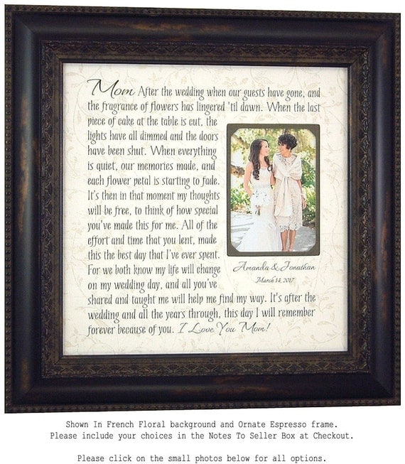 Wedding Gift for Parents Mother of the Bride Gift Parents