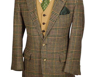 Preppy 40S Gentry Windowpane Tweed Sportcoat