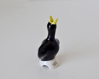 Vintage English Staffordshire Black Pie Bird