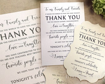 Wedding Reception Thank You Card to Your Guests To Our