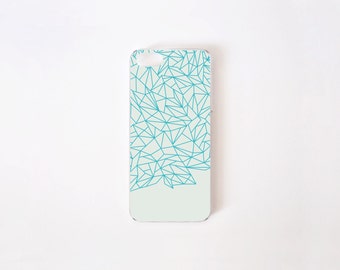 Lineas Menta carcasa para iPhone SE Geometrica - Funda Geometrica de iPhone SE - Menta Funda para iPhone 5 - Accesorios para iPhone 5s