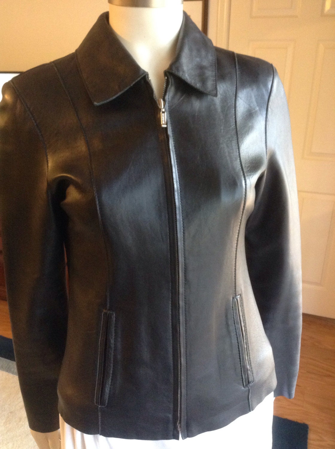 Bebe Soft Leather Jacket Size S / Ladies by Cheapvintagefashion