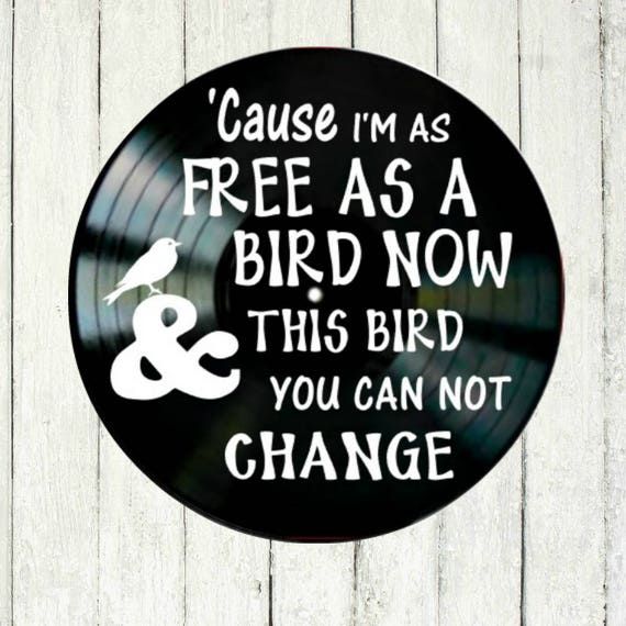Song lyric art Free Bird by Lynyrd Skynyrd Music Inspired