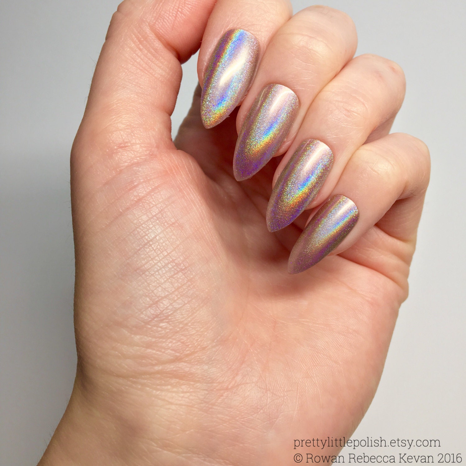 Rose gold unicorn chrome powder nails Unicorn chrome powder